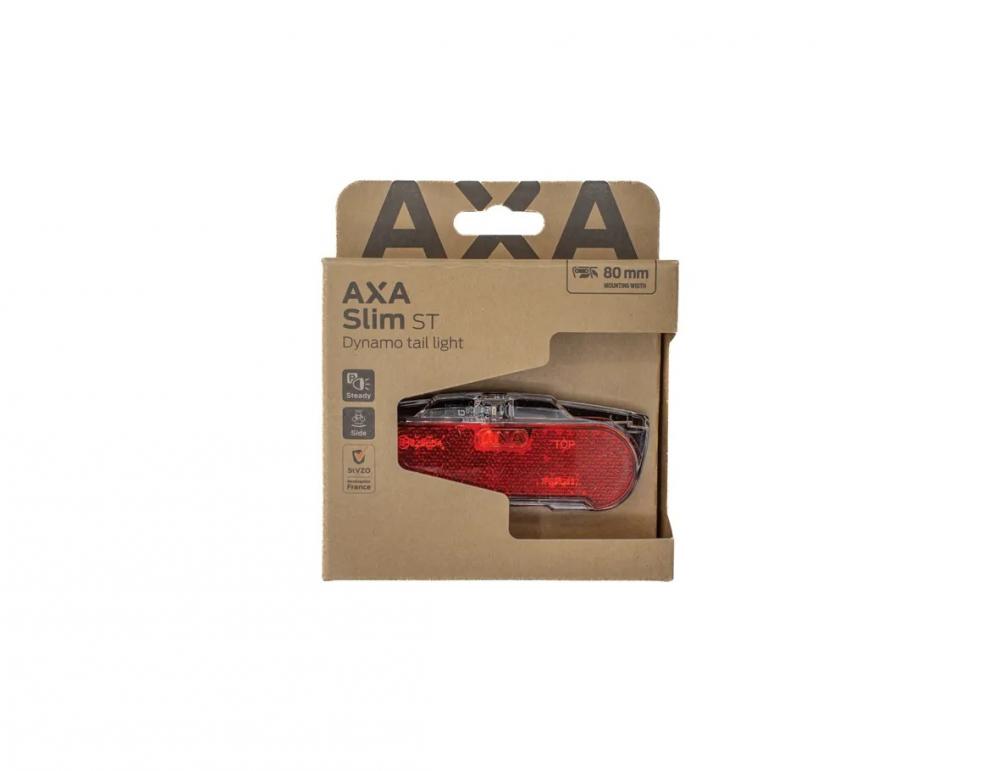 Axa SLIM Steady 80mm Dynamo-Rücklicht Schwarz - Schlankes LED-Gepäckträgerrücklicht