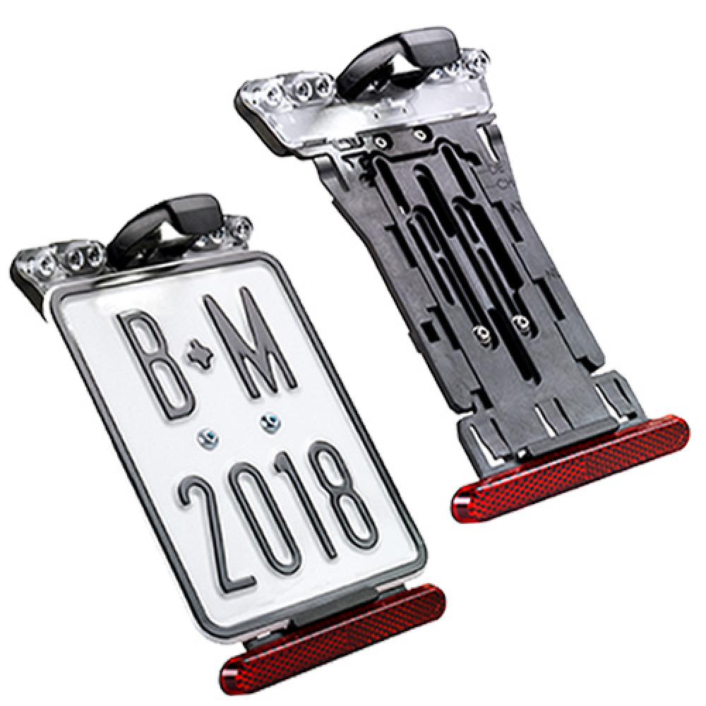 Busch & Müller Kennzeichenhalter E-Bike, mit Rücklicht, Bremslicht, Kennzeichenbeleuchtung, Reflektor, für S-Pedelecs bis 45 km/h, 5,560 …