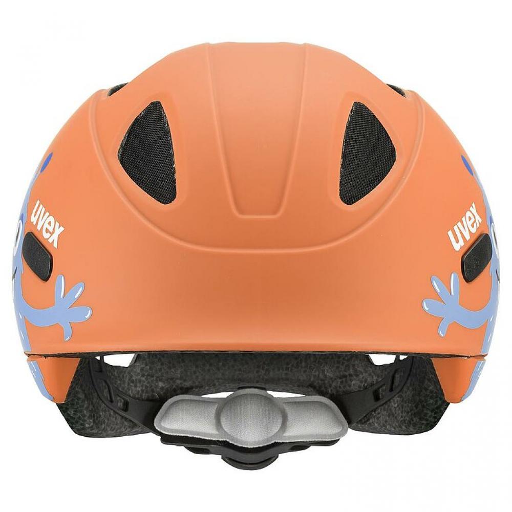 uvex OYO Style Kinderhelm in Monster Papaya Matt (45-50 cm), mit xTRA Shield und KID PROtect optimalen Schutz für Stirn und Hinterkopf