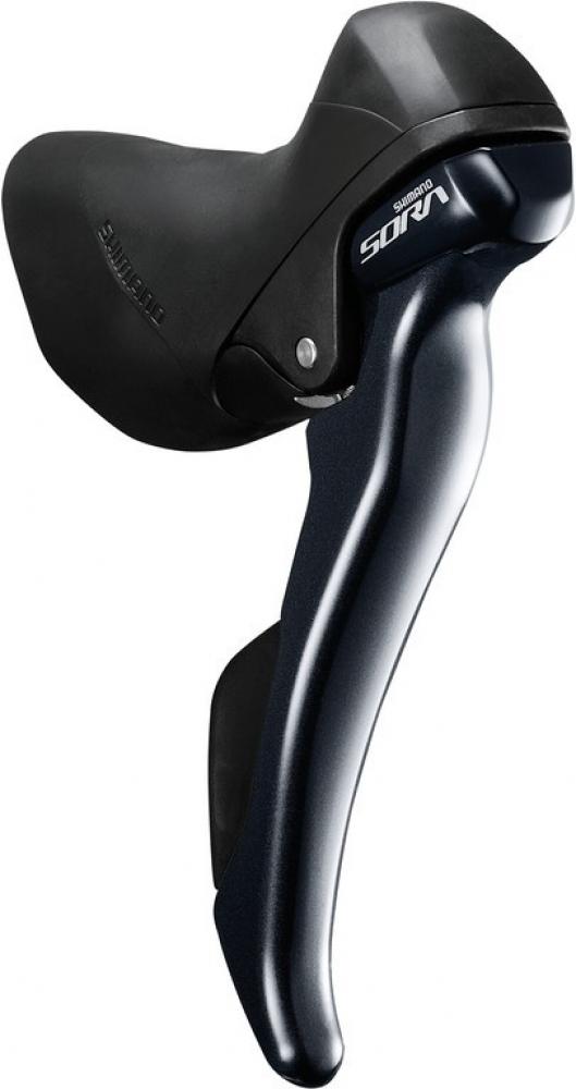Schwarzer SHIMANO SORA ST-R3000/R3030 9-fach Schalt-/Bremshebel für Rennräder.