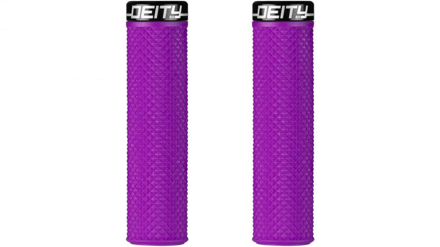 Deity Supracush Lock-On Lenkergriffe lila (133 mm, Außendurchmesser 34 mm, Innendurchmesser 22,2mm, TRC+-Gummi)
