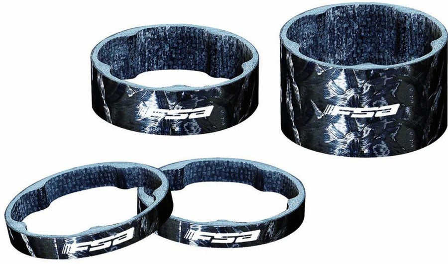 FSA Vorbauspacer Carbon 1 1/8" 10 mm x 1 1/8" Schwarz - präzise Lenkerhöhe