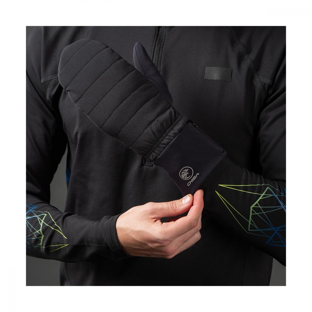CHIBA Overflap - Radhandschuhe L schwarz, Primaloft Gold, warm & winddicht