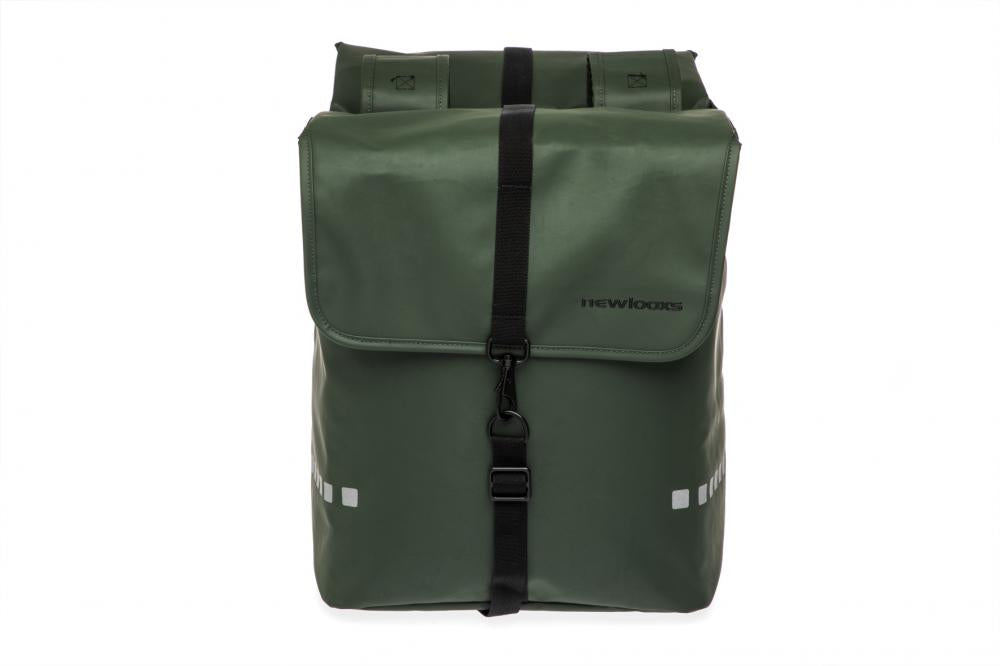 New Looxs Doppelpacktasche Odense Green Green - geräumige Fahrradtasche für Alltag & E-Bike
