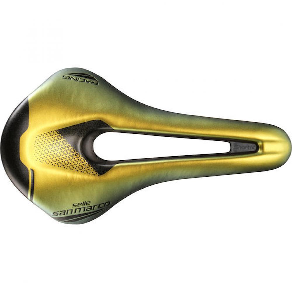 Selle San Marco Sattel Shortfit 2.0 Racing 140 x 255 mm Iridescent Gold - leistungsstark & komfortabel