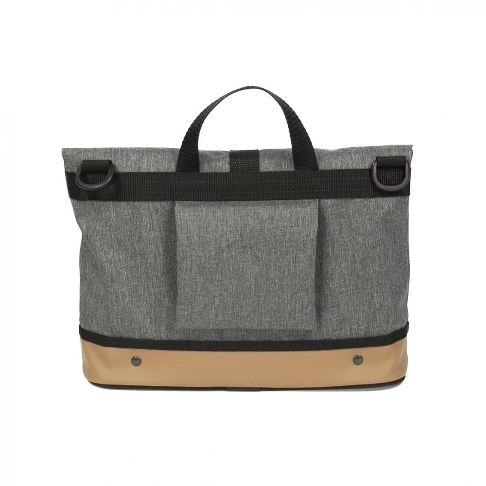 Haberland Lenkertasche Mel eMotion grau/hellbraun - elegante Lenkertasche mit KLICKfix