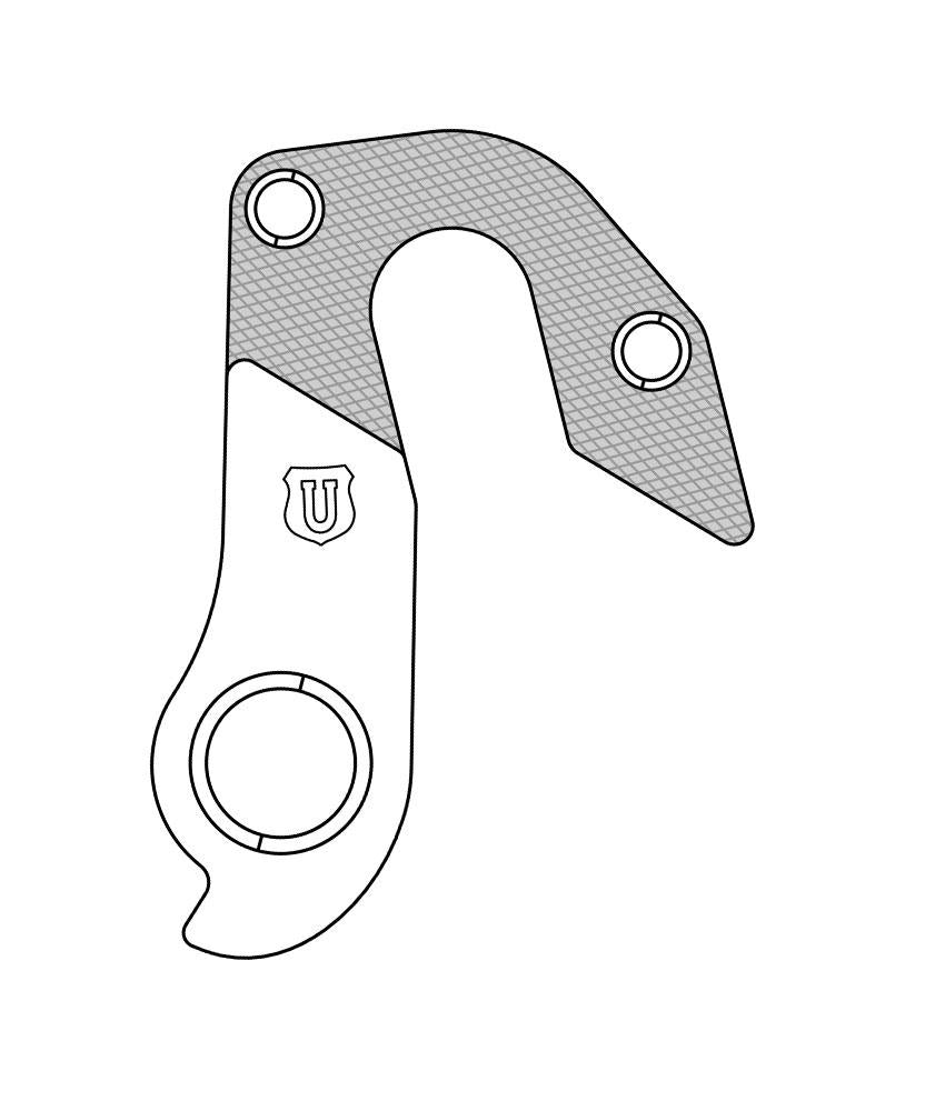 Marwi GH-306 Schaltauge inkl. Schrauben auf Karte - Aluminium für Haibike