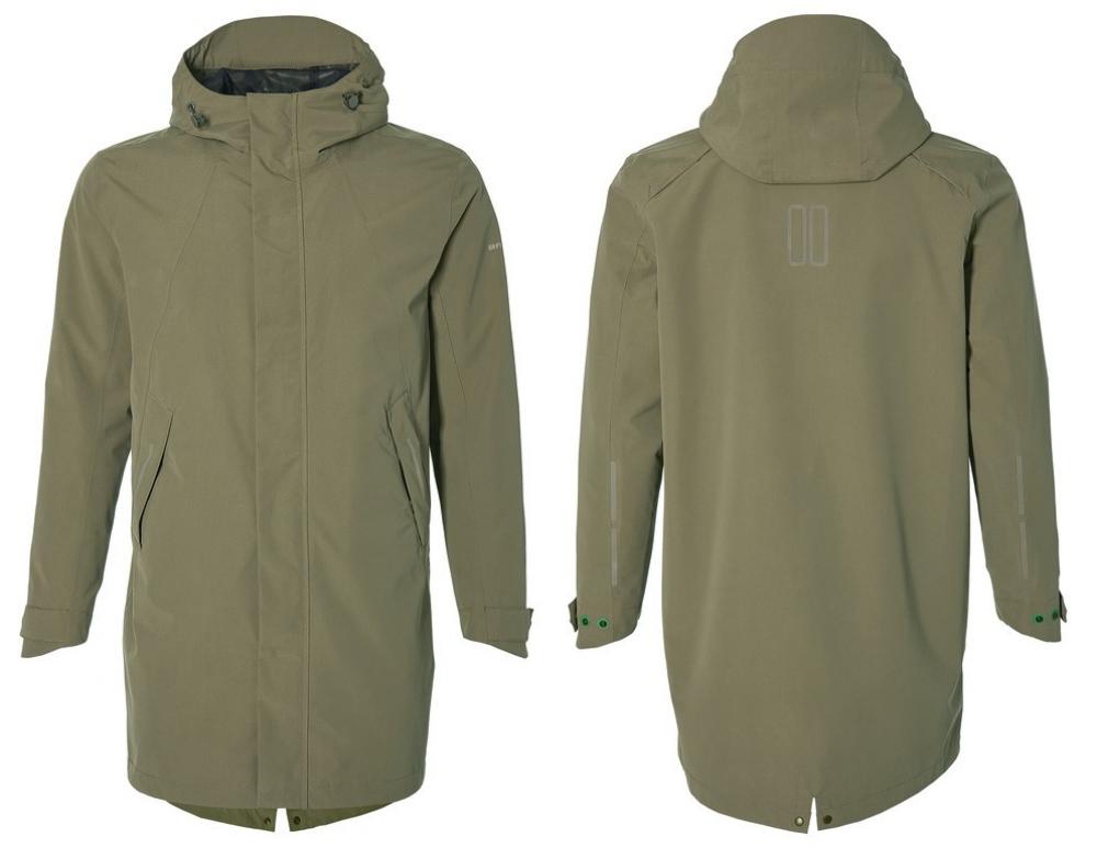 Basil Regenparka Mosse Men Olive Green XL - Wasserdichte Fahrradjacke für Herren