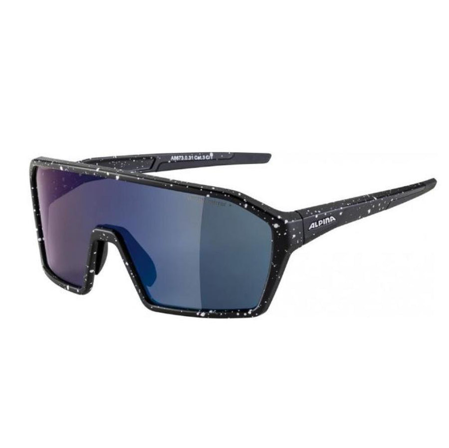 Alpina Sonnenbrille Ram HM+ Rahmen black blur matt Glas blue mirror