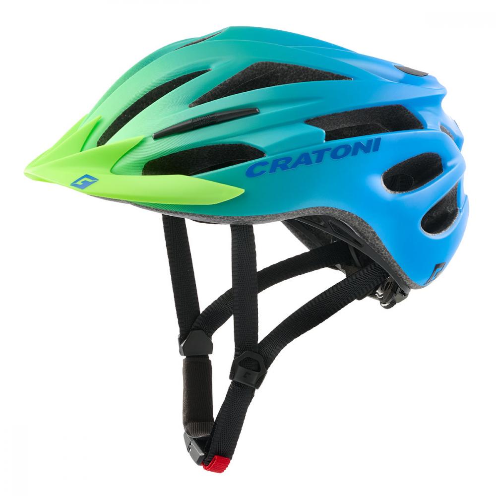 Cratoni Kinderhelm Pacer jr grün blau matt XS/S 50 bis 55cm
