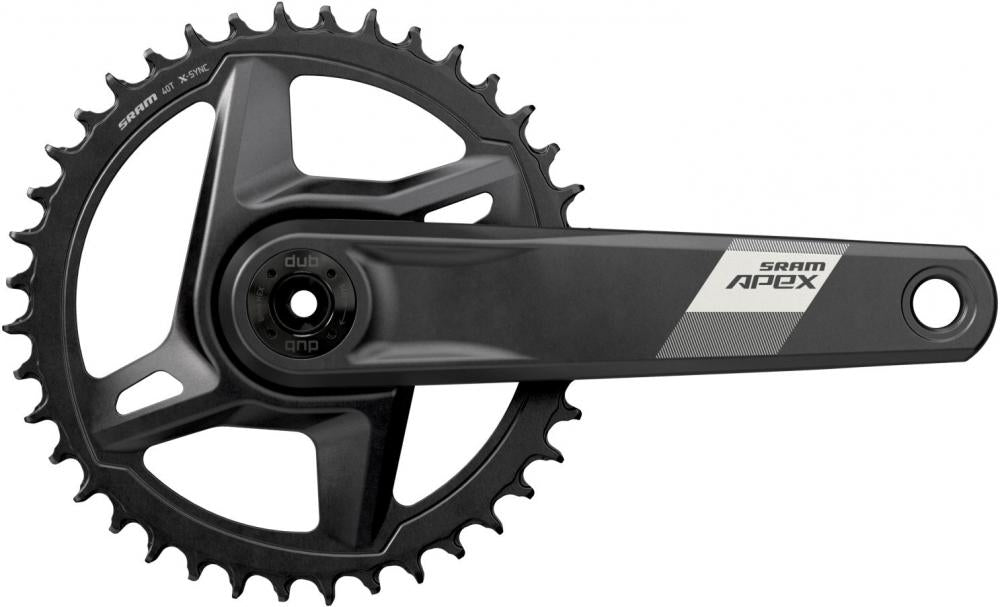 KRG SRAM Apex 1 D1 DUB wd 83A AI 165mm 42 Z,12-f., sw, alu, DM, o.DUB-Lager