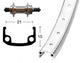 Bike-Parts Laufrad|Hinterrad 26x1.9 Alunabe Schraubkranz silber Schnellspanner 36-Loch Alu-Kastenfelge silber Zink-Speichen