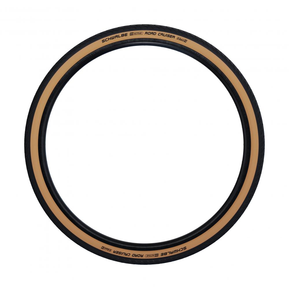 Schwalbe Road Cruiser 26x1.75 Reifen mit Gumwall-Seitenwand und K-Guard Pannenschutz für City- und Trekkingräder.