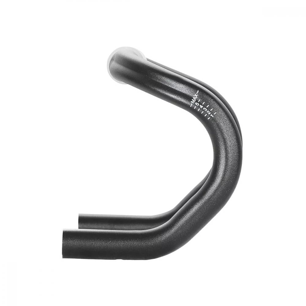 Deda Elementi Lenker Zero100 Anatomic 44 Zentimeter black on black - Rennradlenker aus 7075 Aluminium, 31,7 Millimeter Klemmung, Reach 86 Millimeter, Drop 142 Millimeter