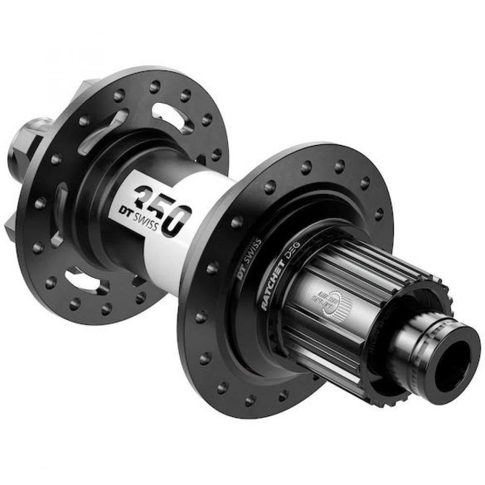DT Swiss 350 Hinterradnabe MTB 28 Loch schwarz - Ratchet DEG System für maximale Performance - Naben HR MTB Boost