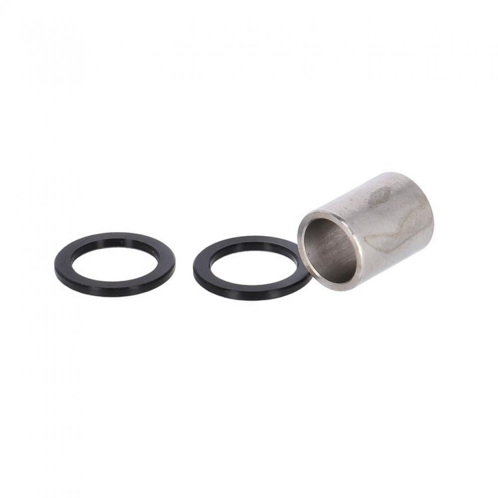 RockShox Dämpfer Hardware Set 3-teilig: silberne Buchse, zwei schwarze Dichtringe. Standard 1/2"10x22.4.