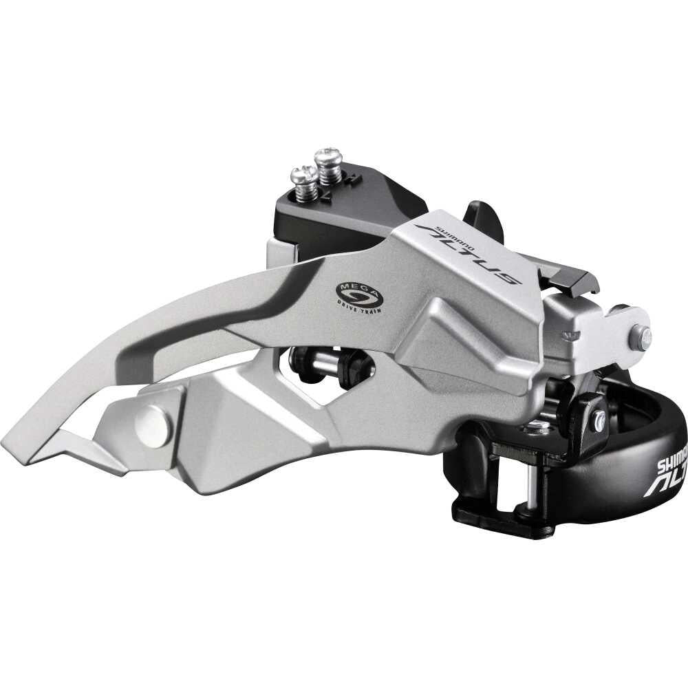 SHIMANO Umwerfer ALTUS FD-M370 3-fach MTB/Trekking Schelle tief Dual-Pull - Präziser Frontantrieb