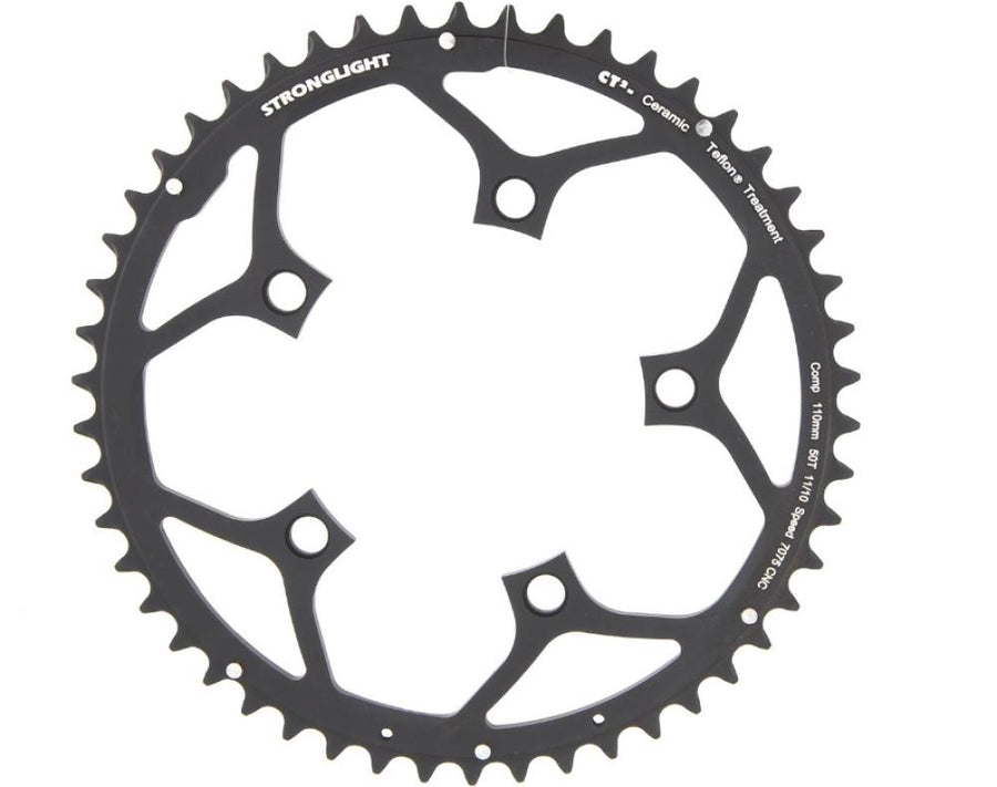 Stronglight Kettenblatt Kettenblatt CT2 50 Zähne 5Arm für 10/11fach 110mm Lochkreis schwarz