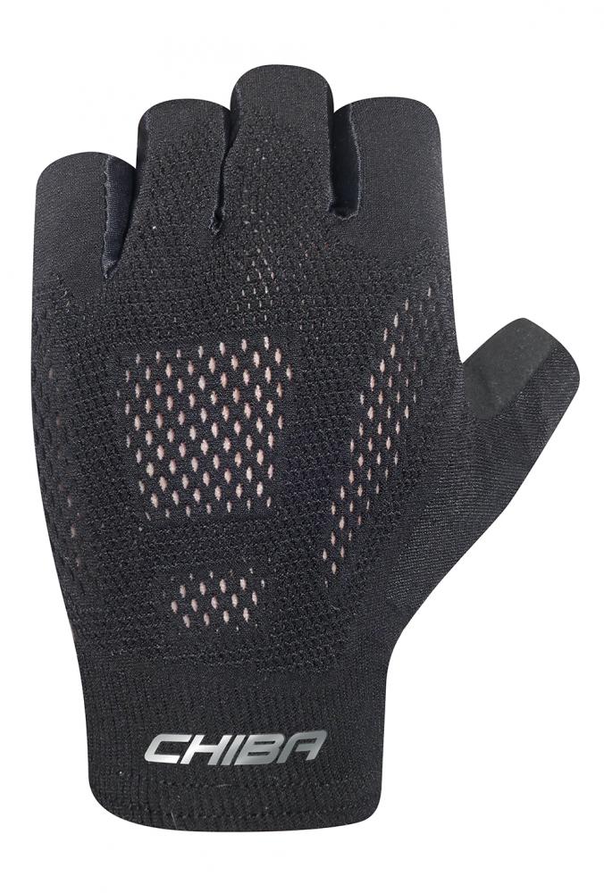 CHIBA Evolution - Radhandschuhe kurz, schwarz, leicht & atmungsaktiv, Größe M