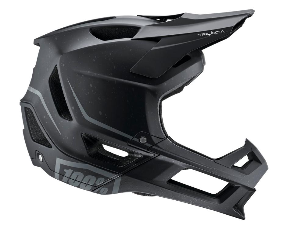 100% Trajecta helmet w/Fidlock M black - leichter Fullface-Helm mit Top-Belüftung