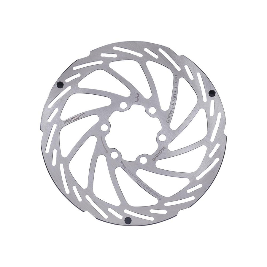 BBB Cycling Bremsscheibe PowerStop 140mm silber - starke Bremsleistung bei jeder Fahrt