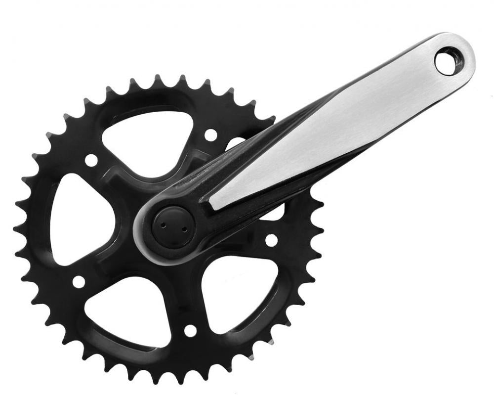 Kettenradgarnitur Speed Alu 170 Mm Lg Schwarz/glanzpoliert 38 Zähne, 4-kant