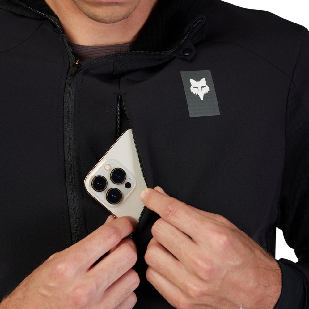 FOX Defend Thermal MTB-Hoodie Schwarz L mit Polartec Power Grid