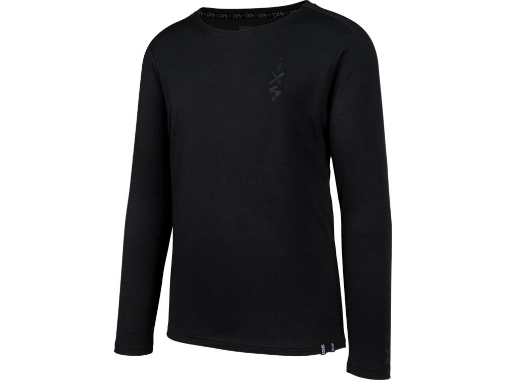 Ixs Flow Merino Longsleeve Jersey M Black - Atmungsaktives Bike-trikot
