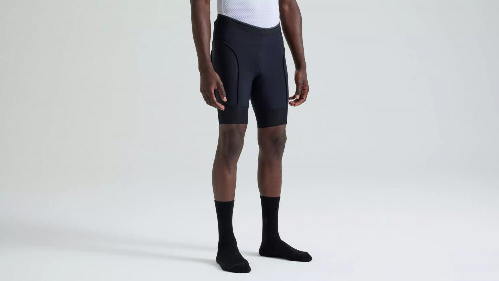 PRIME SWAT Liner Short Herren Schwarz Größe S - Funktionale Laufhose mit Innenhose - Bibshort