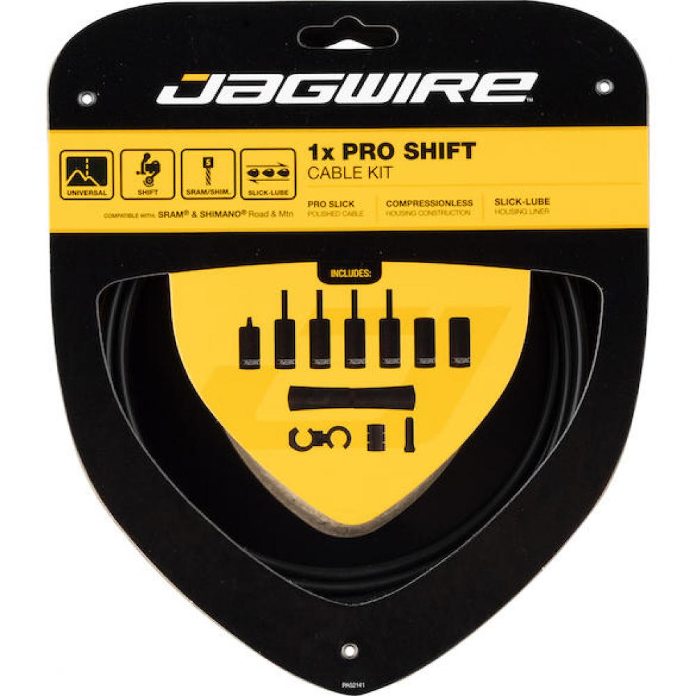 Jagwire Schaltzugset Road & Mountain Pro 1x Standard Stealth Black - präzise Schaltperformance