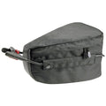Schwarze KLICKfix Contour Mudguard Satteltasche mit Adapter für Fahrrad.