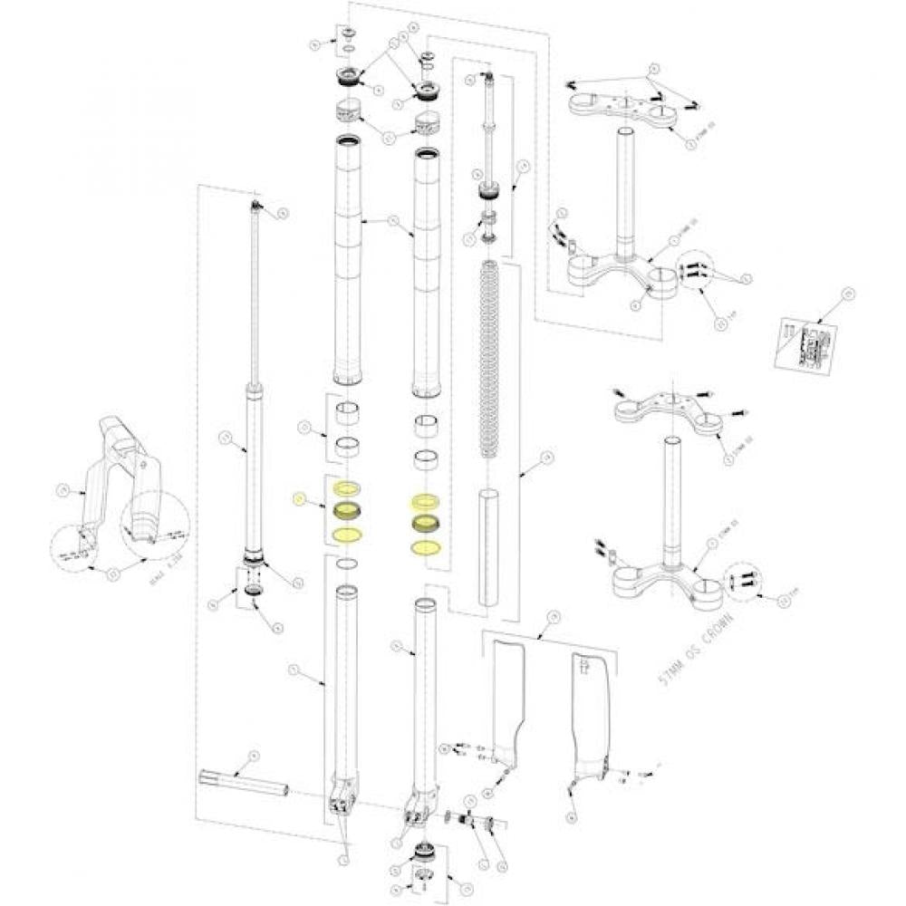 Manitou Dichtungsset für Dorado Pro/Expert/Comp 37 mm - zuverlässige Federgabel-Abdichtung