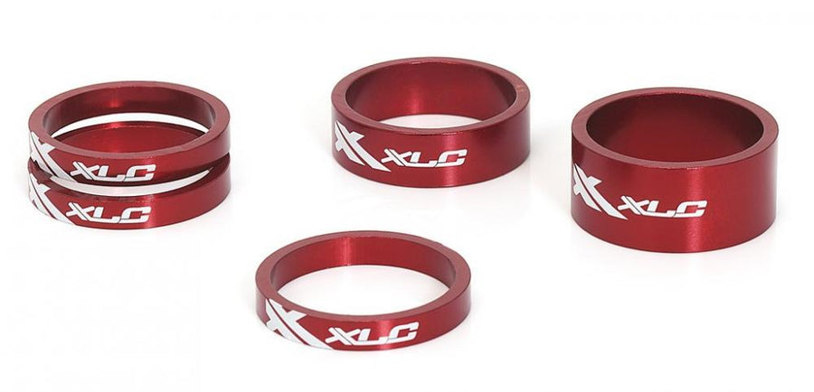 XLC A-Head Spacer-Set AS-A02 3 x 5, 1 x 10, 1 x 15mm, 1 1/8\" rot