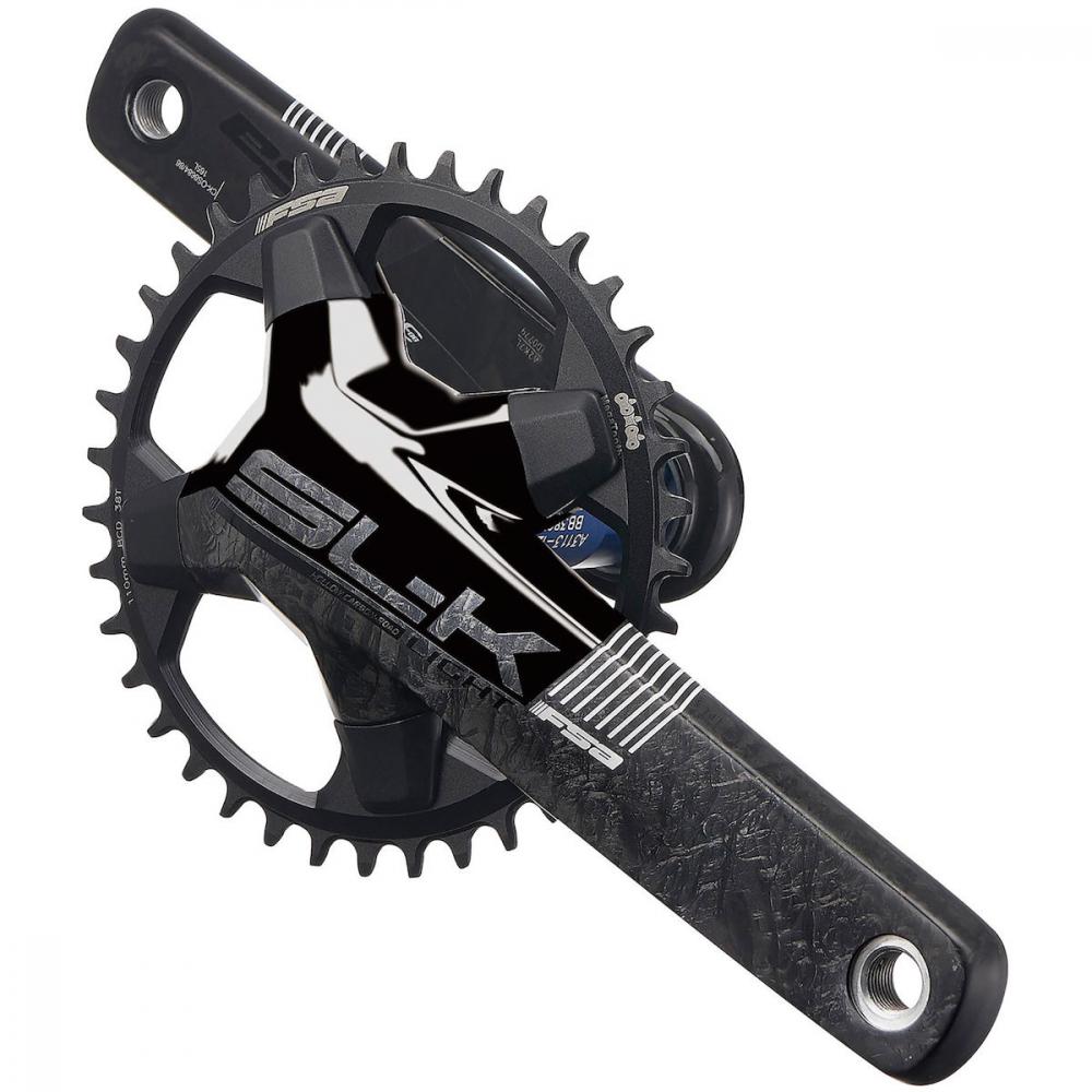 FSA Kurbelgarnitur SL-K Light BB386Evo 1x 172,5 mm Schwarz - leichte, steife Performance-Kurbel