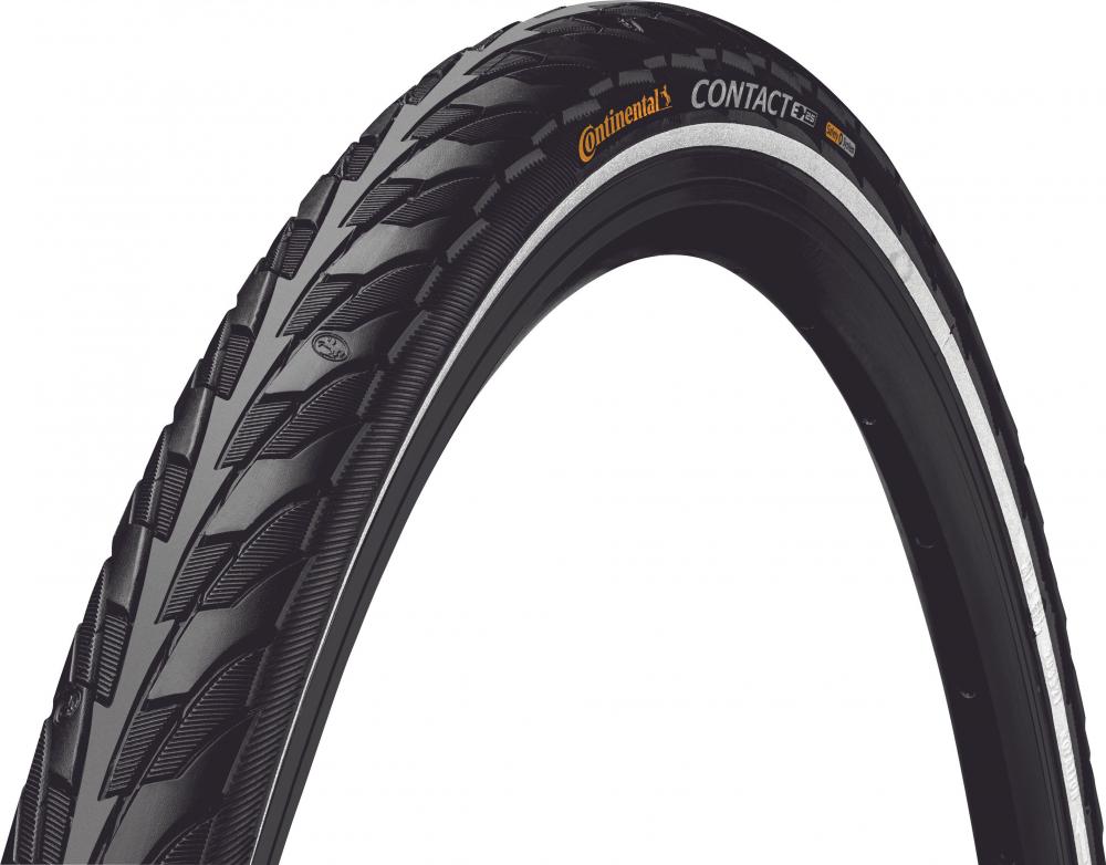 Continental Drahtreifen Contact 20x1.75", 47-406, schwarz mit Reflexstreifen, E-25 geprüft, für City- und E-Bikes