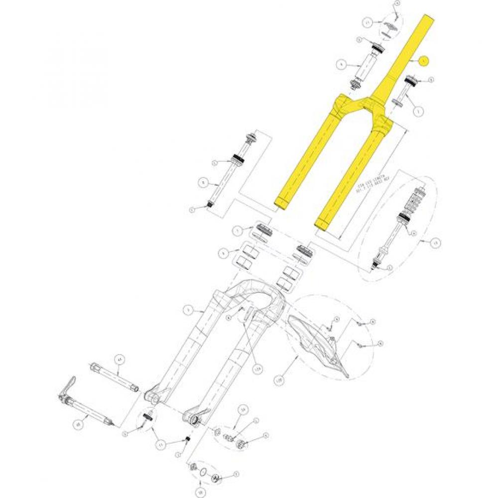 Manitou Standrohreinheit für R7 Expert 1 1/8" Long Offset Schwarz - präzises Lenkverhalten