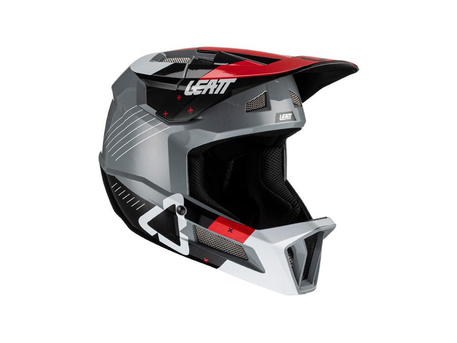 Leatt Helmet MTB Gravity 2.0 Vollgesichtshelm XXL Titanium - Kopf- und Gehirnschutz mit 360°-Turbinen-Technologie