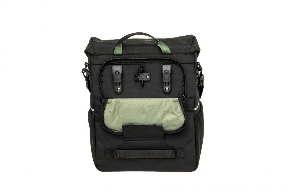 New Looxs Radtasche Vigo Single Black Green 18L Black - sportliche Einzeltasche für Alltag & Tour