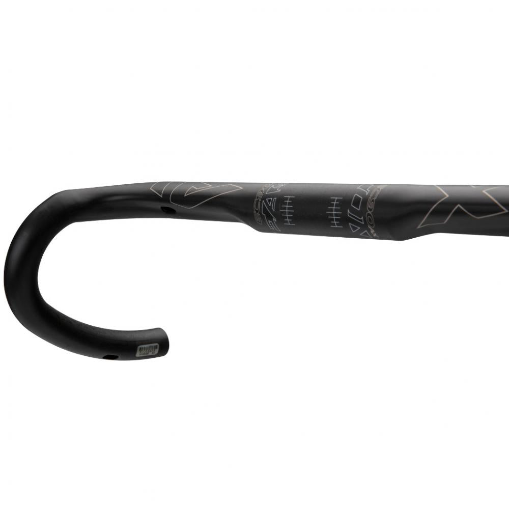 Schwarzer Easton EC90 AX Di2 Carbon Drop Lenker 31,8x44cm, leichter Fahrradlenker für Gravel & Road.