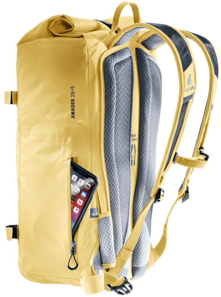Deuter Amager 25+5 Fahrradrucksack wasserdicht 25 L Dune - Ergonomischer Pendler-Rucksack