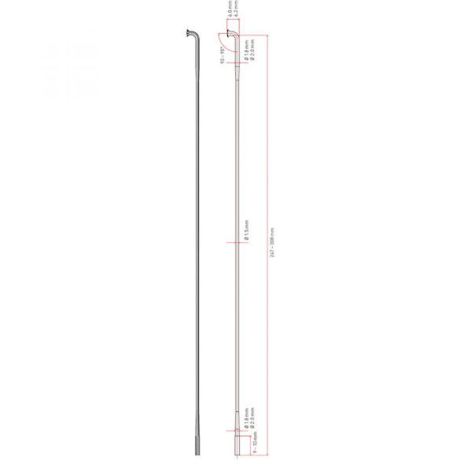 DT Swiss Speiche Revolution 2.0/1.5 VE100 272 mm schwarz - ultraleichte Laufrad-Performance