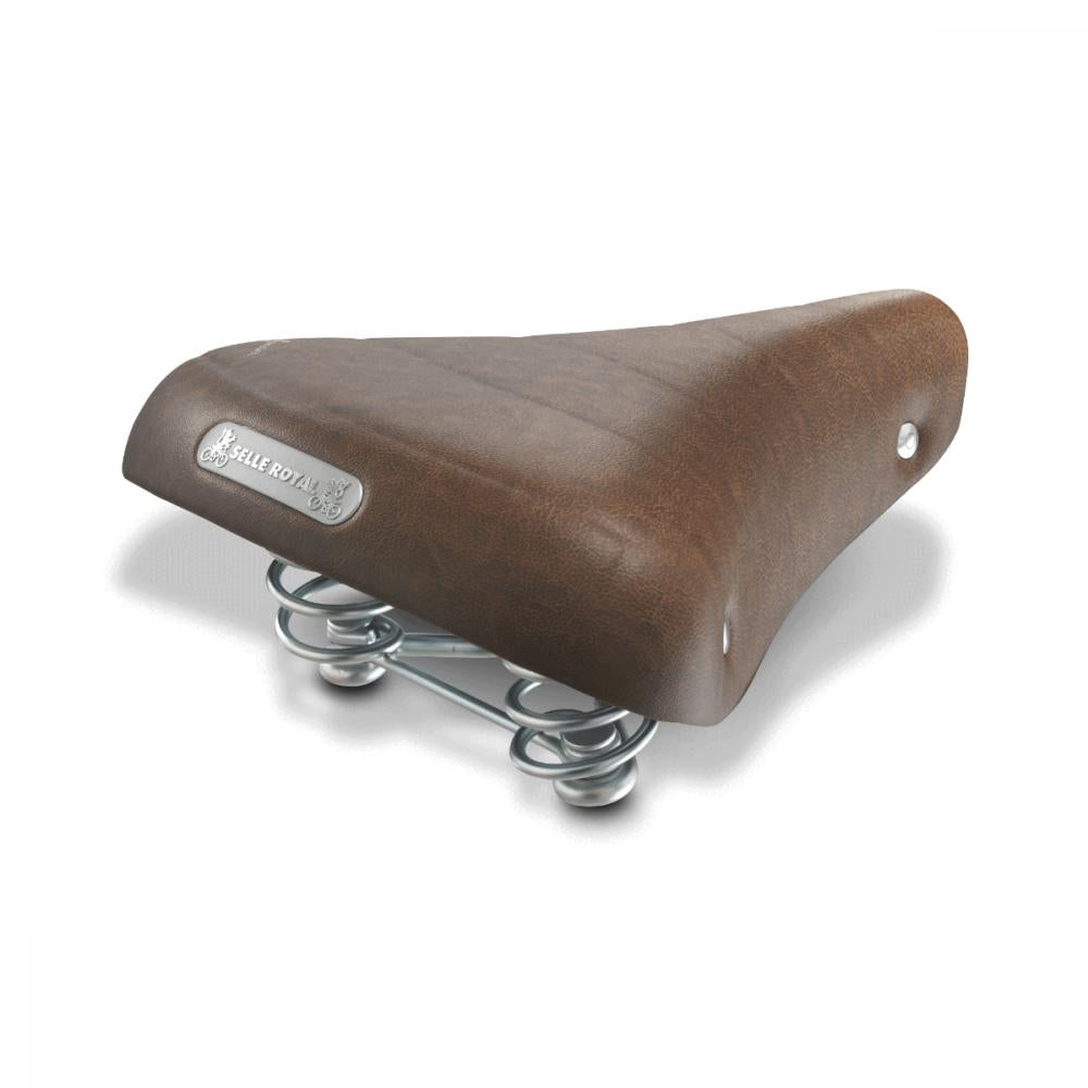 Selle Royal Ondina Relaxed Fahrradsattel, braun, Royalgel, mit Federn und Clip-System.