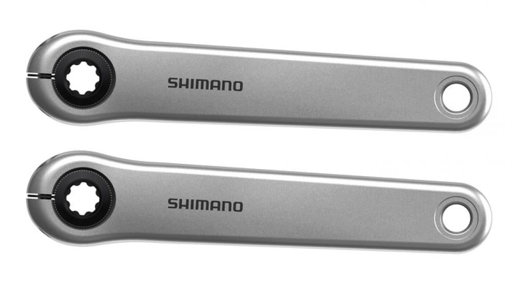 SHIMANO Kurbelarmset FC-EN500 175 mm Silber - robuste E-Bike-Kurbel für EP8/EP6/EP5 Systeme