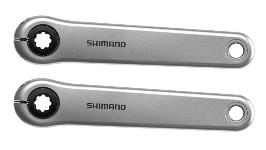 SHIMANO Kurbelarmset FC-EN500 175 mm Silber - robuste E-Bike-Kurbel für EP8/EP6/EP5 Systeme