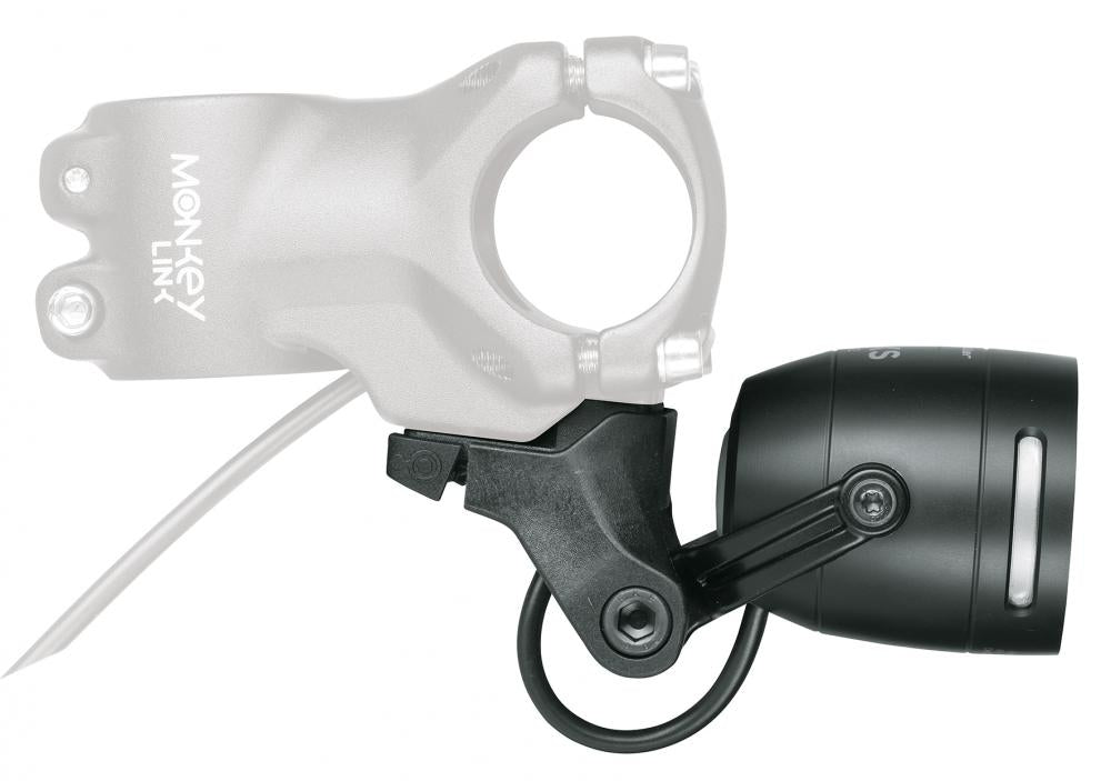 Busch & Müller ML-LUMOTEC IQ-XS E 70 Lux Scheinwerfer für E-Bikes mit MonkeyLink Connect, Aluminiumgehäuse, Tagfahrlicht, StVZO-zugelassen
