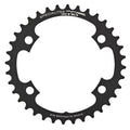 TA Kettenblatt X110 38Z anthrazit. Rundes Fahrrad-Kettenblatt mit vier Befestigungslöchern und Schriftzug.