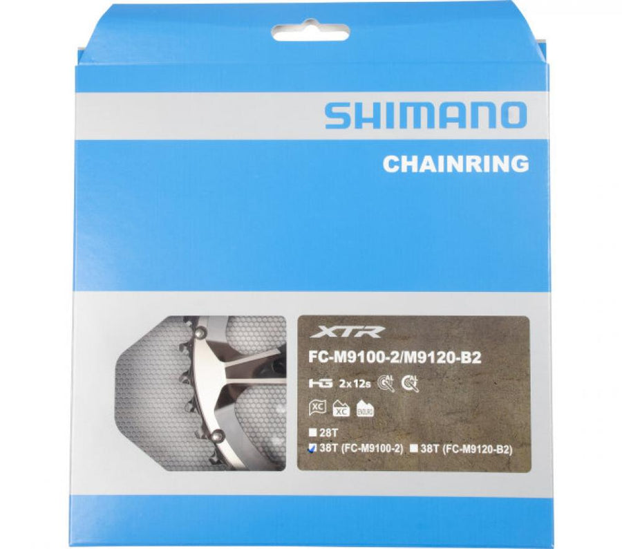 SHIMANO Kettenblatt XTR FC-M9100/FC-M9120 38 Zähne - präziser Antrieb für höchste Performance