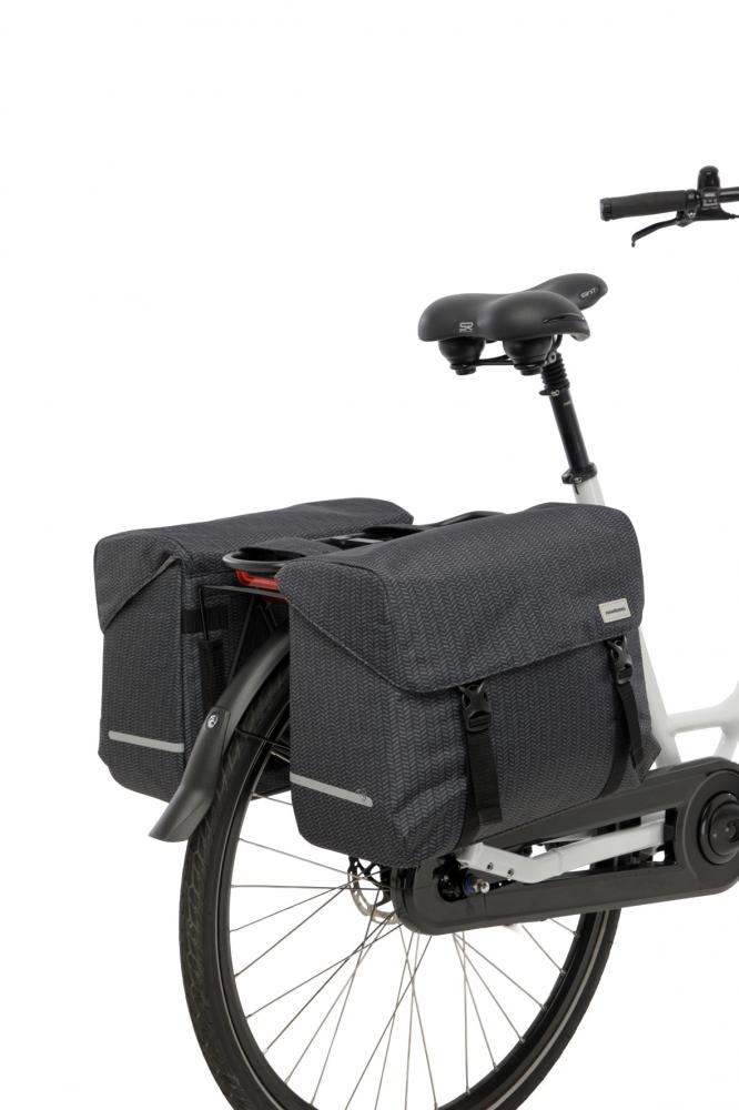 New Looxs Doppelpacktasche Mondi Joy Double Nima 2x18L Black - stilvolle Gepäckträger-Tasche