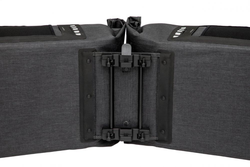 New Looxs Doppelpacktasche Varo Racktime Grey 2×16 l Grau - wasserdichte Fahrrad-Gepäcktasche