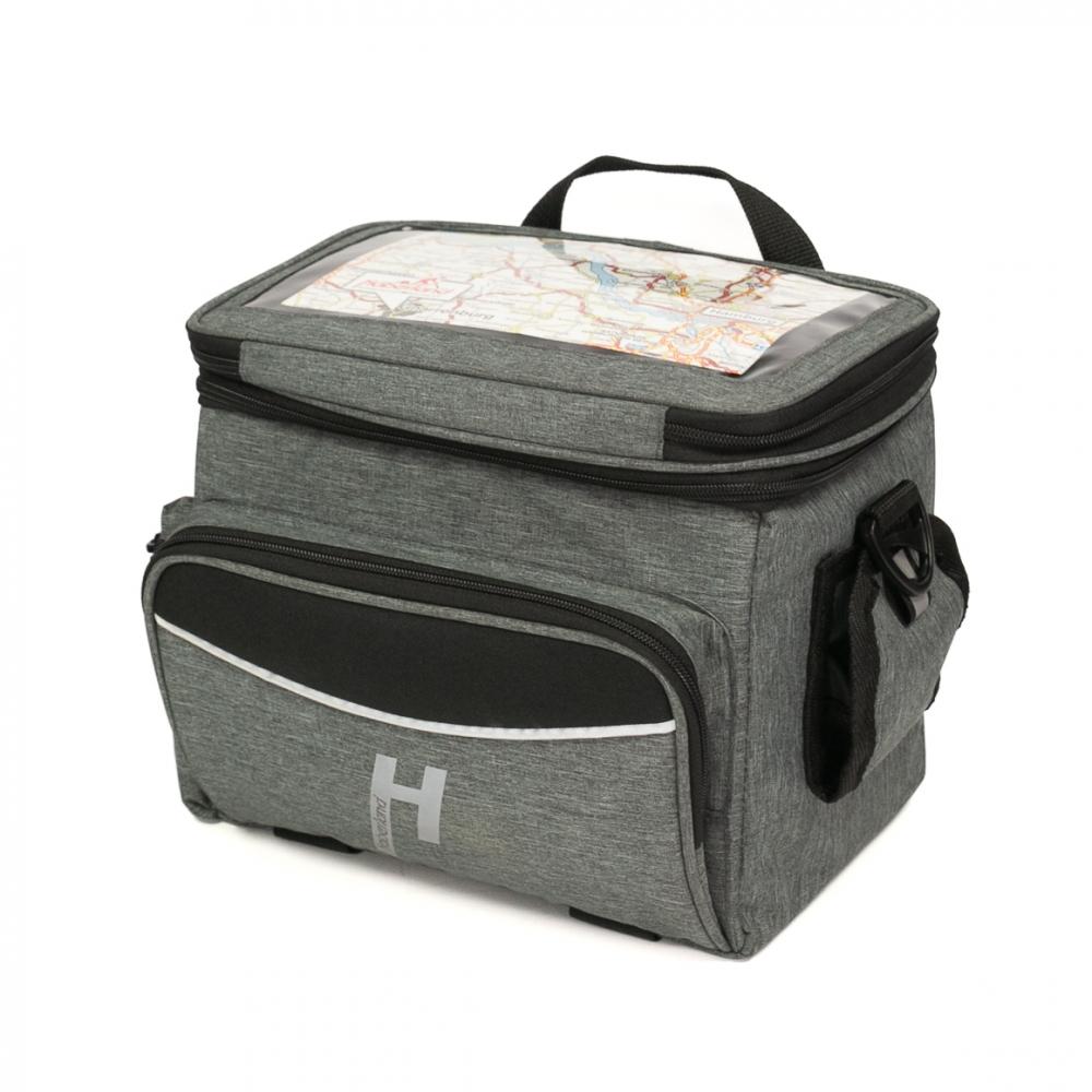 Haberland Lenkertasche Max Plus 10-12 l grau - praktische E?Bike-Lenkerlösung
